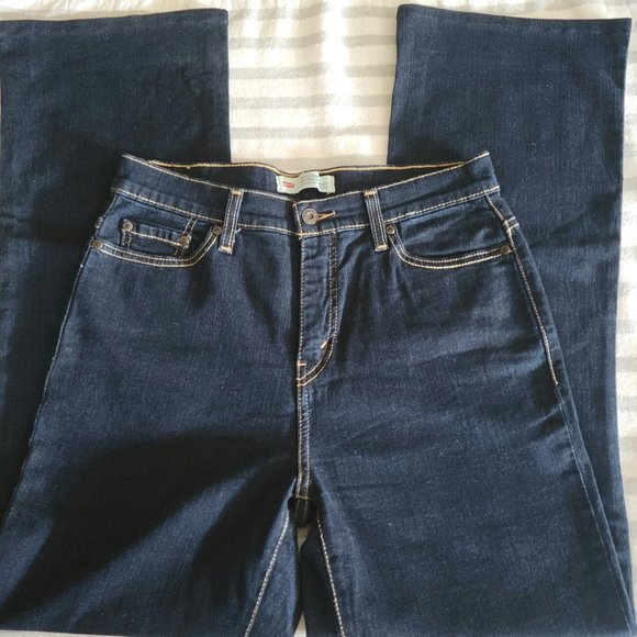 Levis 512 Perfectly Slimming Bootcut Blue Jeans - Picture 3 of 8